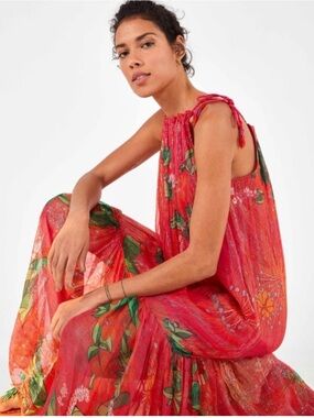 floral maxi dress cut out Merletto Cut Out Maxi Dress